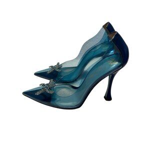 Valentina Rangoni Stellaris Party Pumps with Crystal Starfish - Blue - Size 9 US